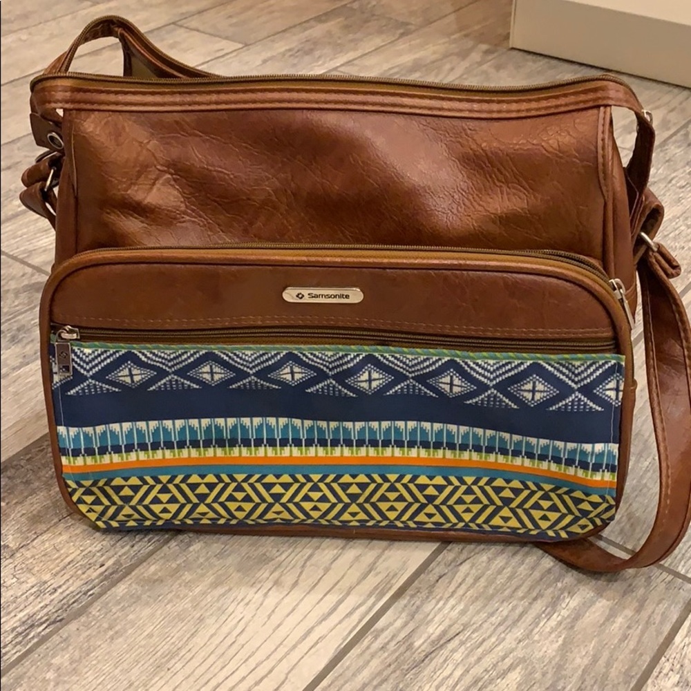 - Up cycled Samsonite vintage bag